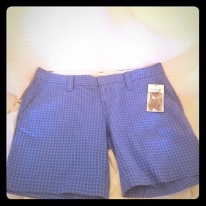 NWT Hurley Juniors Plaid Bermuda Shorts Size 3